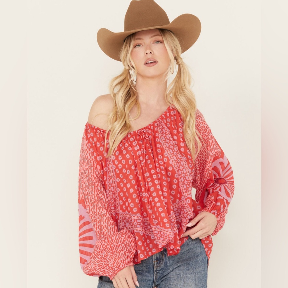 Free people Elena printed top